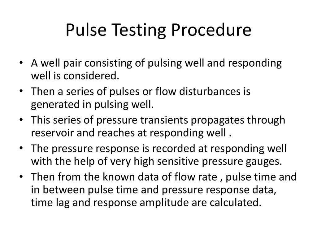Pulse Testing Procedure