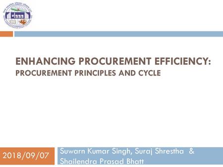 Enhancing procurement Efficiency: Procurement Principles and Cycle